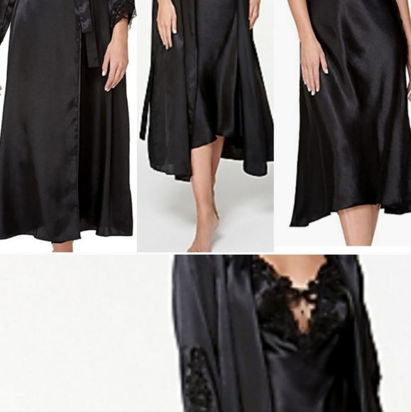 NWT Flora by Flora Nikrooz Stella Satin Red Long Night Gown & Robe Set - Picture 4 of 16